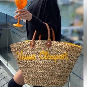 Veuve Clicquot Wicker beach tote